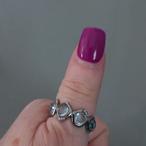 Ippolita wicked collection blue topaz and diamond ring good used condition